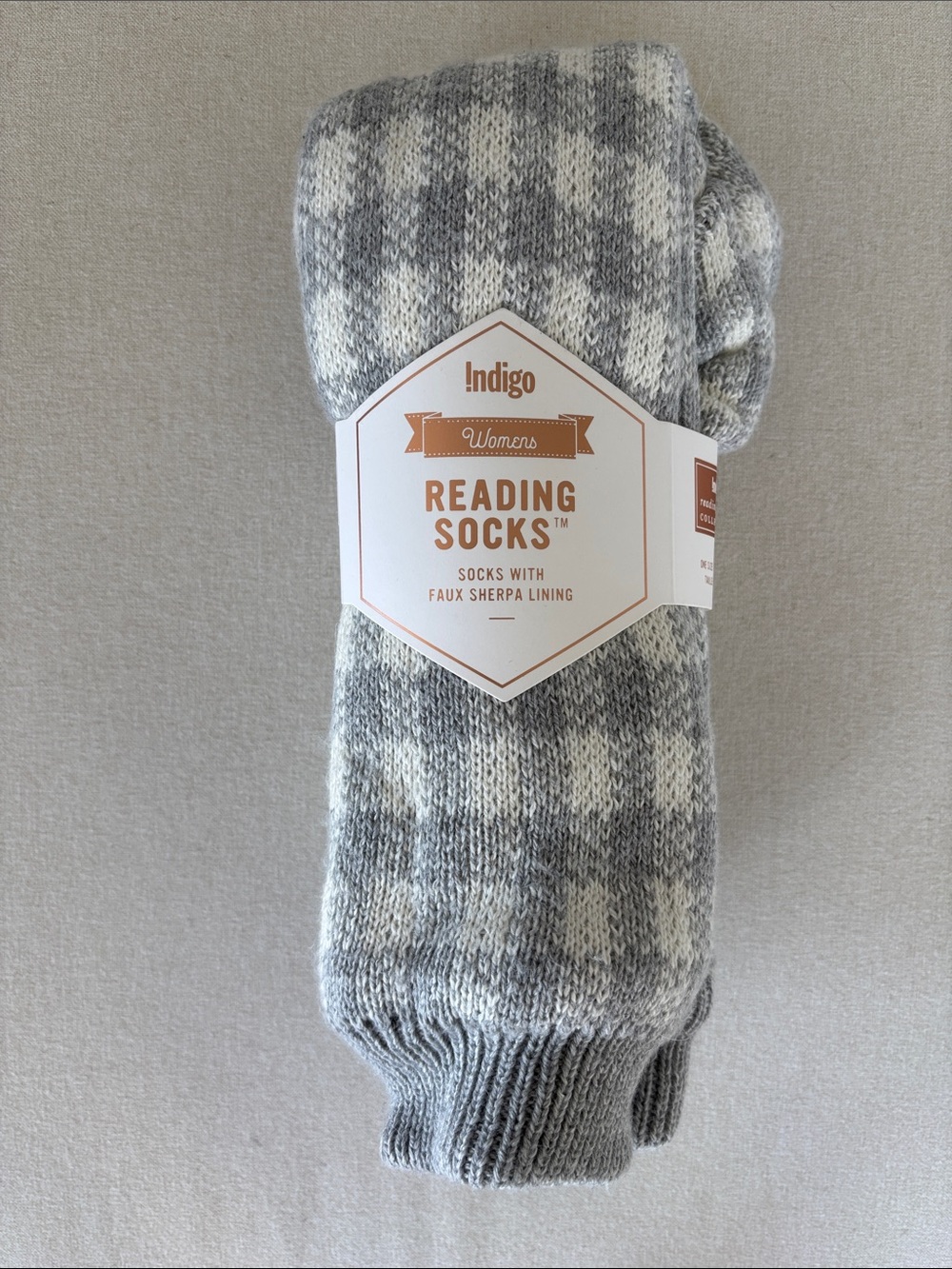 Reading socks Indigo sherpa lining thick plush